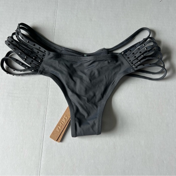 *SOLD C* NWT SKIMS Ruched bikini top Rhinestone strappy bikini bottom small - Picture 13 of 15